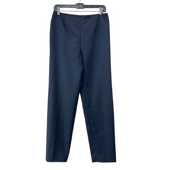 CHANEL Blue Black 2001 Spring Wool Straight Leg Pant size IT 42/6 - Picture 1 of 6